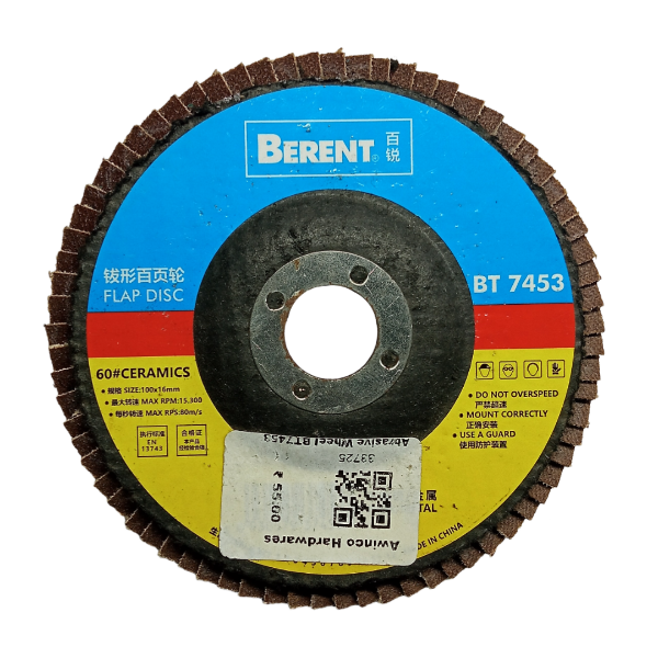 Picture of BERENT Flap Disc 60# Ceramics 100×16 BT7453 (Abrasive wheel)