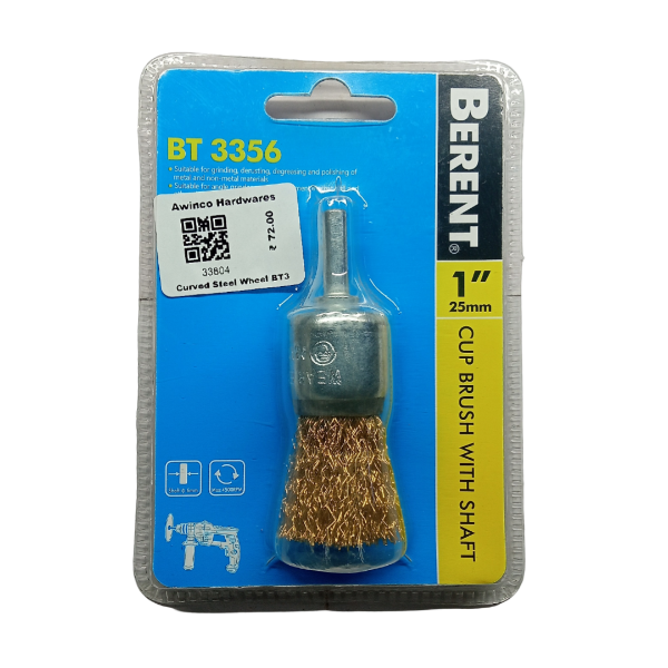 Picture of BERENT Cup Brush with Shaft 1" (25mm) BT3356