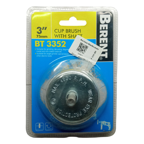 Picture of BERENT Cup Brush with Shaft 3" (75mm) BT3352