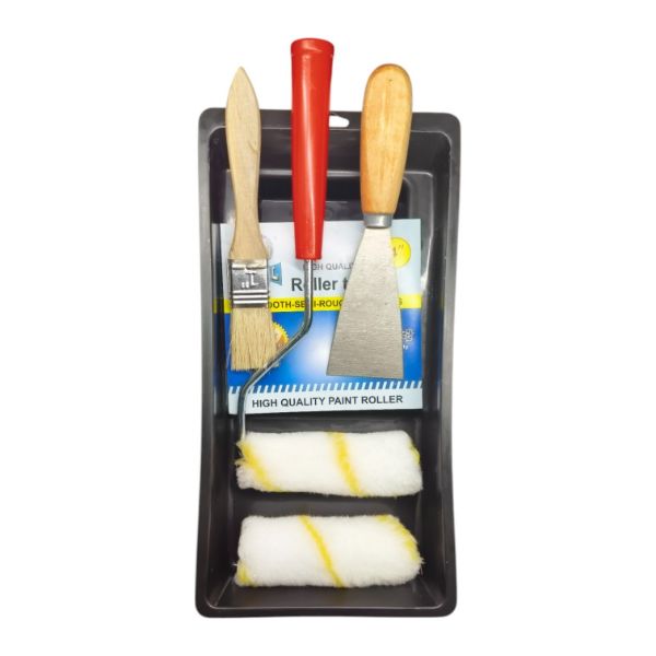 Picture of PAINT TRAY 4" with ROLLER, 1" BRUSH, SCRAPER