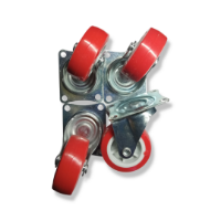 Picture of CHENG  TAO Heavy Duty Caster Wheels, 4 pcs, for Kitchen Cabinets, Table, Trolley, Cooler Swivel Furniture Caster  (Pack of4)