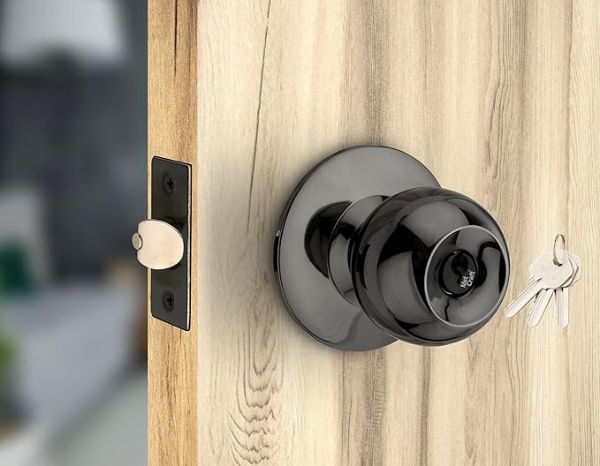Picture of Stylish Ball Lock, Door Lock, Entrance Lock Shine Black