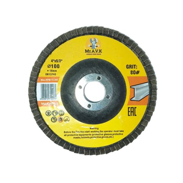 Picture of Mr.AVK 4 Inch 100Mm  Flap Disc Sanding Wheels - #80 Grit