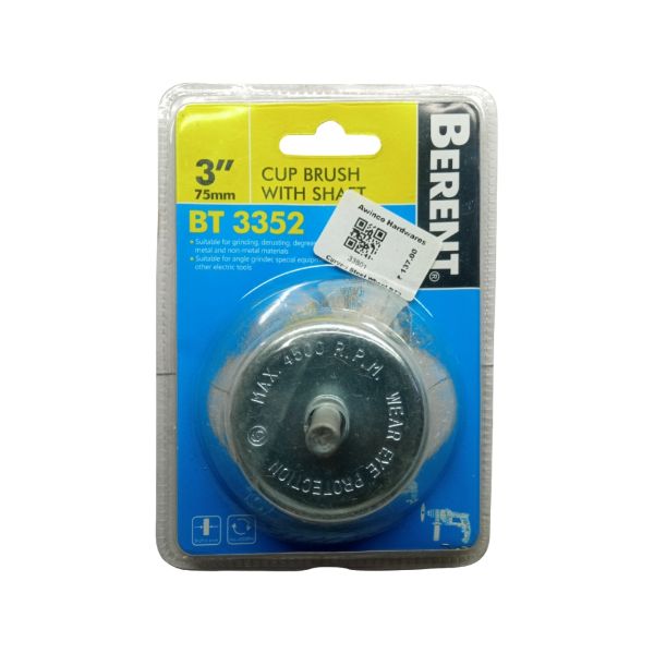 Picture of BERENT Cup Brush with Shaft 3" (75mm) BT3352