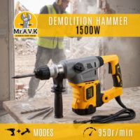Picture of MR.AVK 1500W Demolition Hammer 8kg | Electric Concrete Breaker & Chiseling Machine